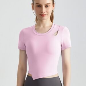 Simple Women Fashion Tight Yoga Shirt