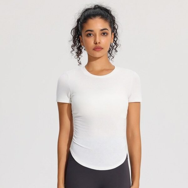 Simple Fashion Yoga Top Women Sports Short Shirt - Image 3