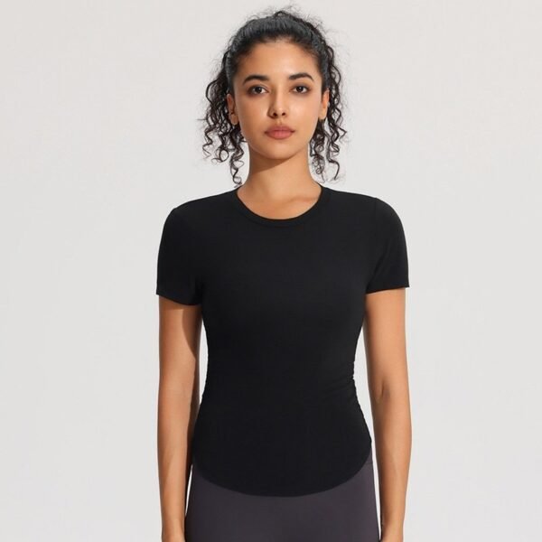 Simple Fashion Yoga Top Women Sports Short Shirt - Image 4