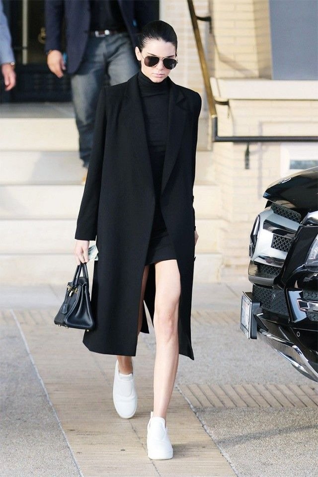 Kendall Jenner: All-black matching sets with white sneakers