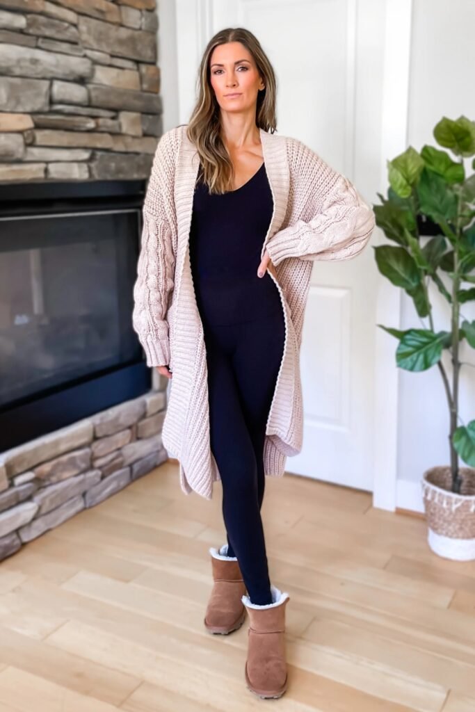 Cardigans with leggings