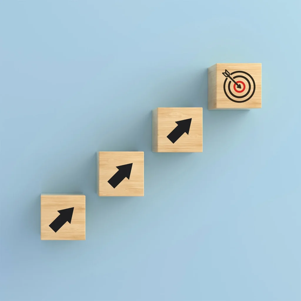 target-board-wooden-cube-up-arrows-target-investment-business-concept-growth-success-process-red-arrow-3d-rendering